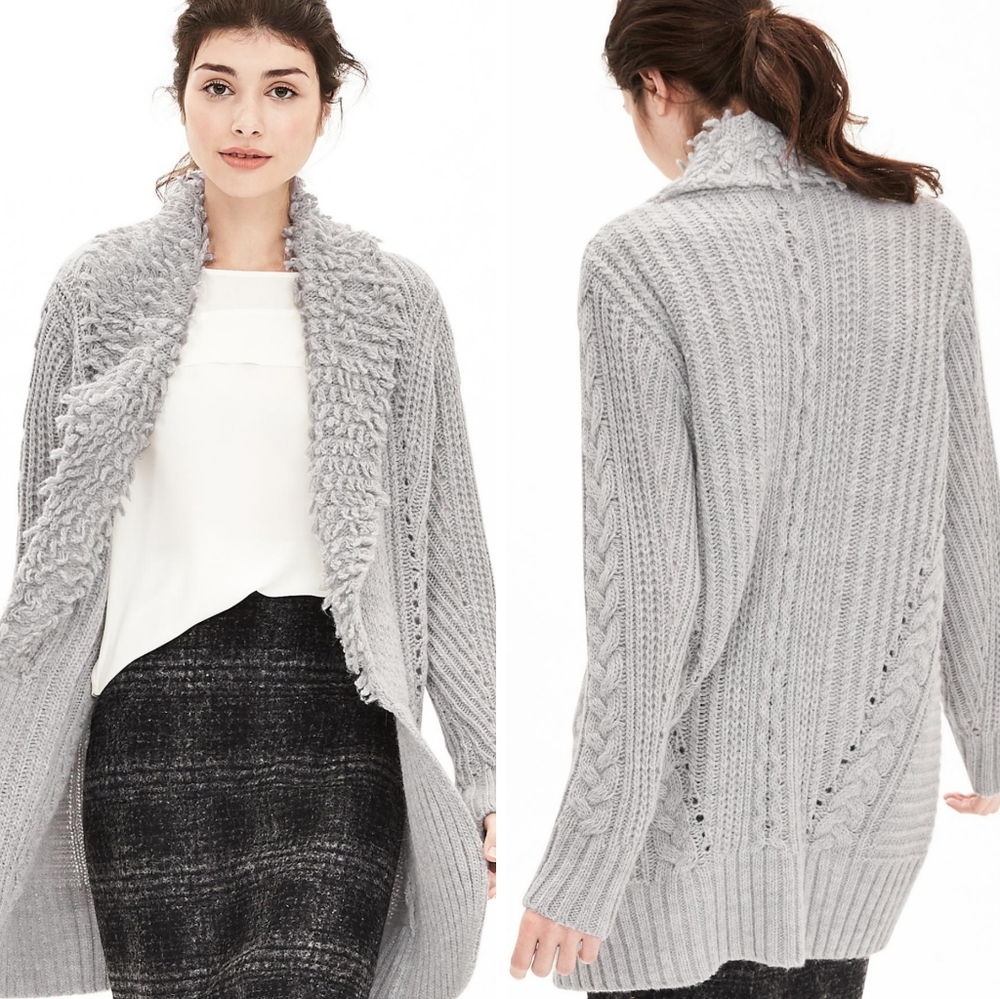 Banana Republic Fringe Collar Sweater NWOT